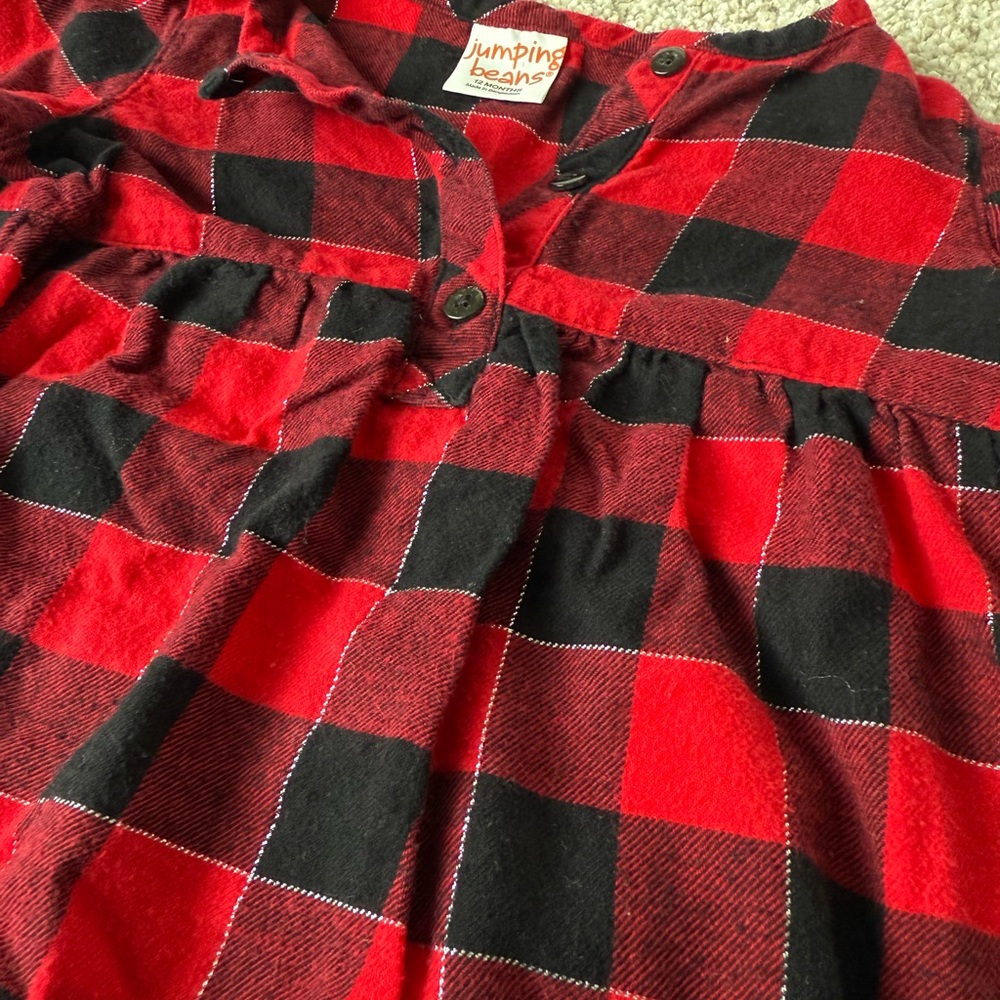 Jumping Beans Red and Black Plaid Shirt